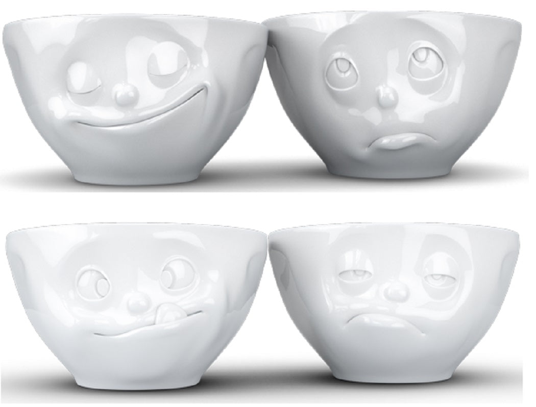 Dip Schalen 4er-Set 200 ml GLÜCKLICH OCH BITTE VERPENNT LECKER Fiftyeight Products