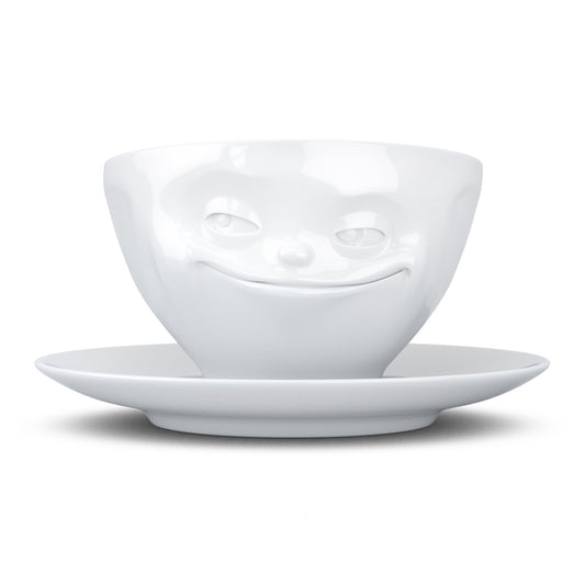 Kaffeetassen mit Unterteller weiß 200 ml Fiftyeight Products