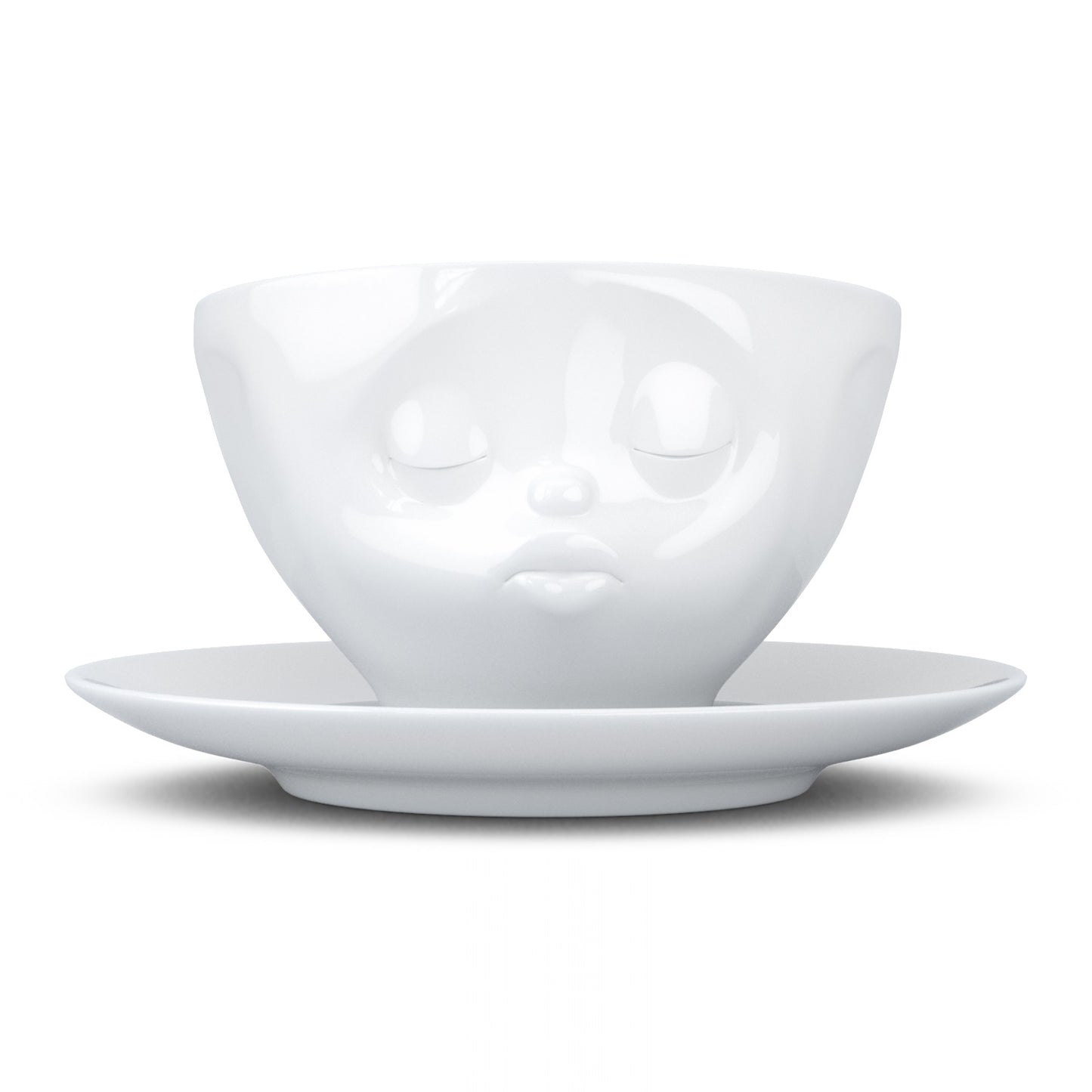 Kaffeetassen mit Unterteller weiß 200 ml Fiftyeight Products