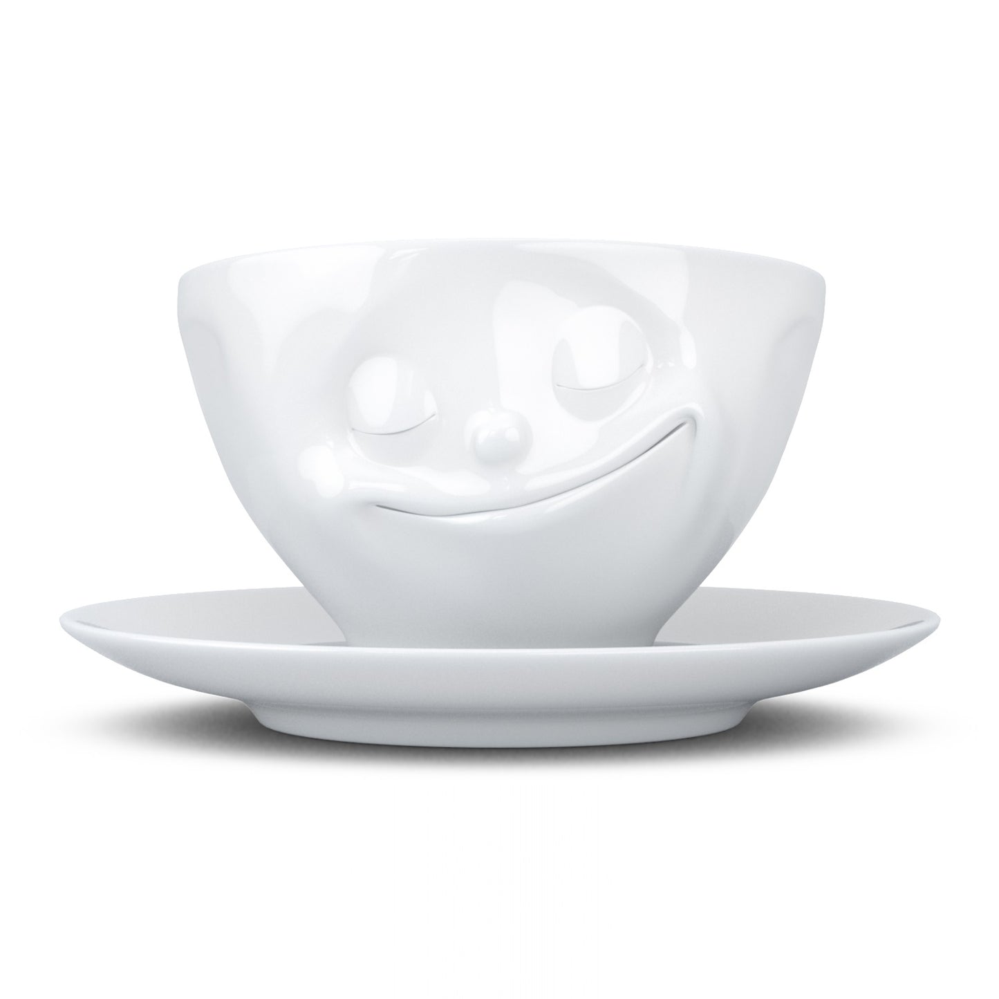 Kaffeetassen mit Unterteller weiß 200 ml Fiftyeight Products
