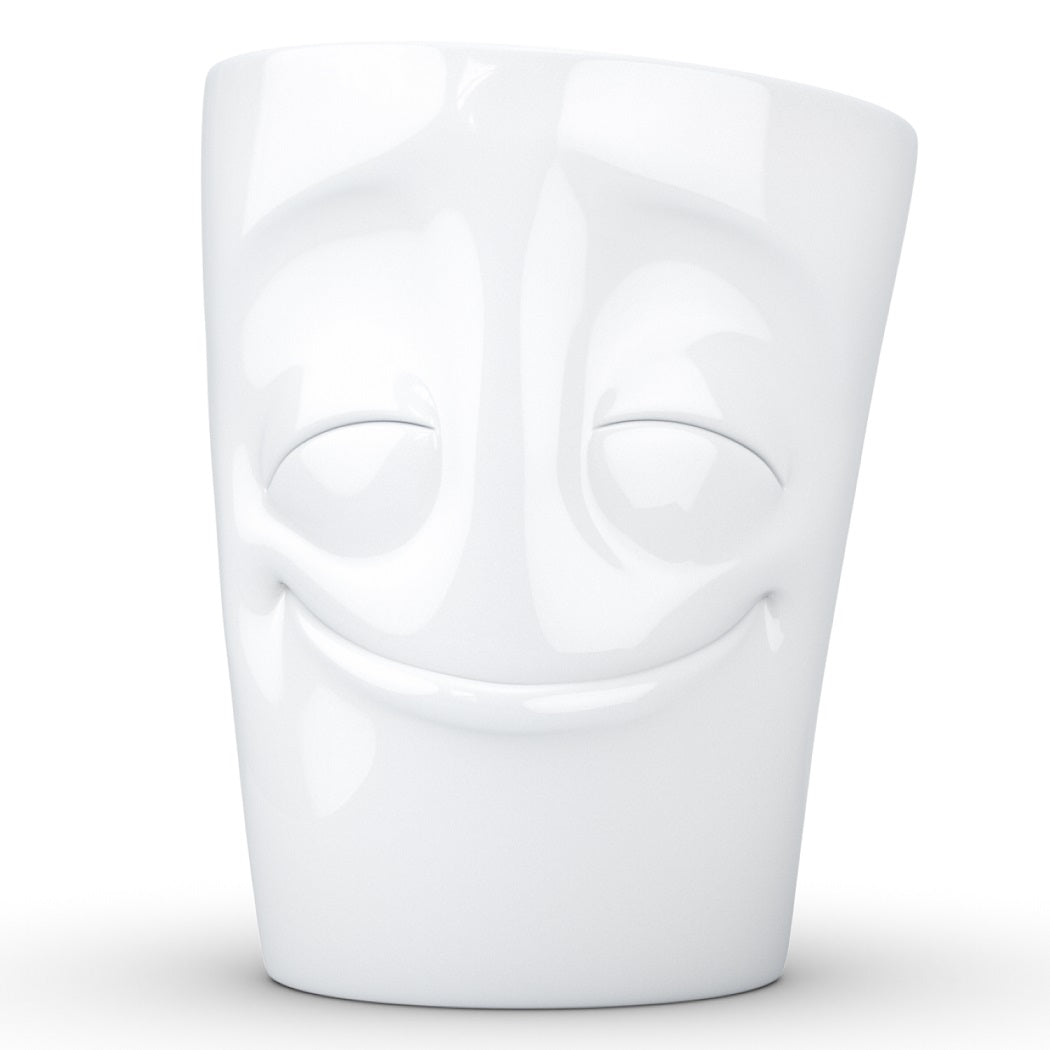 Henkeltasse große Kaffeetasse Porzellan 350 ml weiß Fiftyeight Products