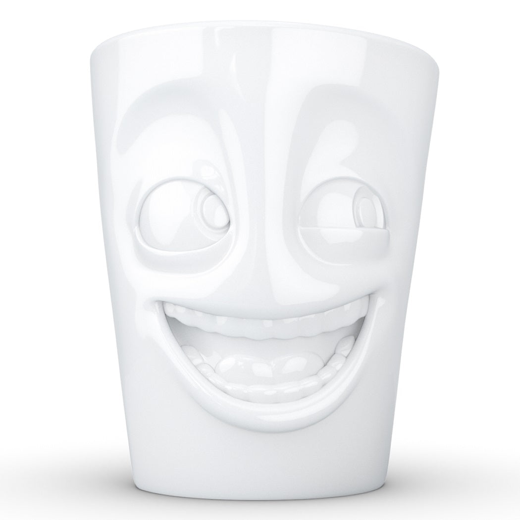 Henkeltasse große Kaffeetasse Porzellan 350 ml weiß Fiftyeight Products