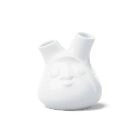 Vase klein "Kess" mit zwei Öffnungen Ø 8,5 cm Porzellan - Fiftyeight Products.