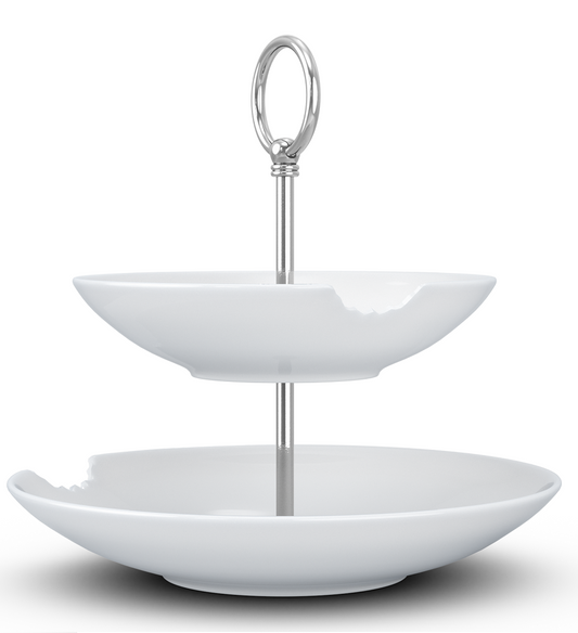 Food-Tempel 2-stufig mit 2 tiefen Tellern mit Biss - Fiftyeight Products