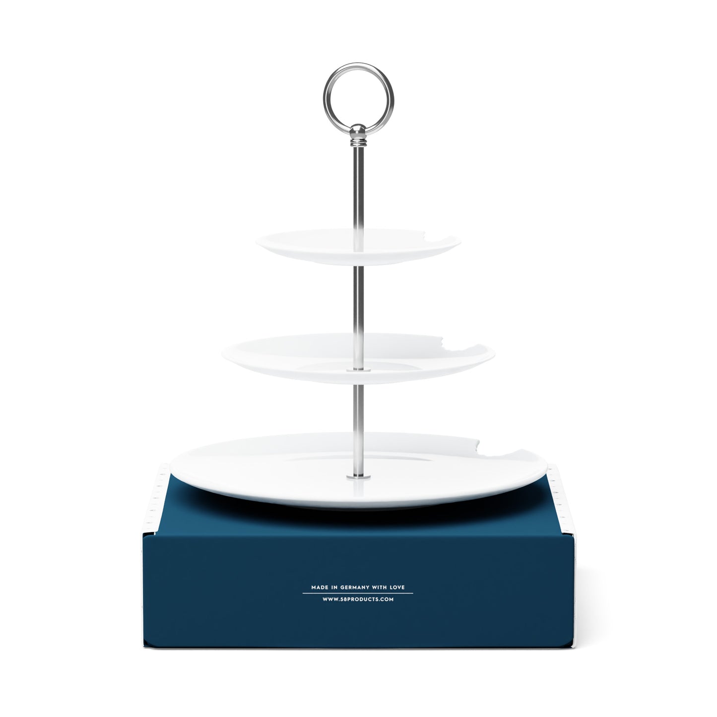 Food-Tempel 3-stufig mit 3 tiefen Tellern mit Biss - Fiftyeight Products