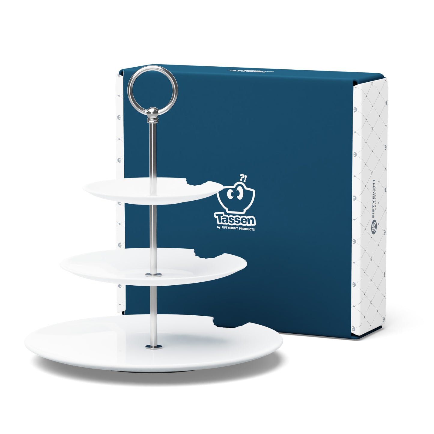 Food-Tempel 3-stufig mit 3 tiefen Tellern mit Biss - Fiftyeight Products