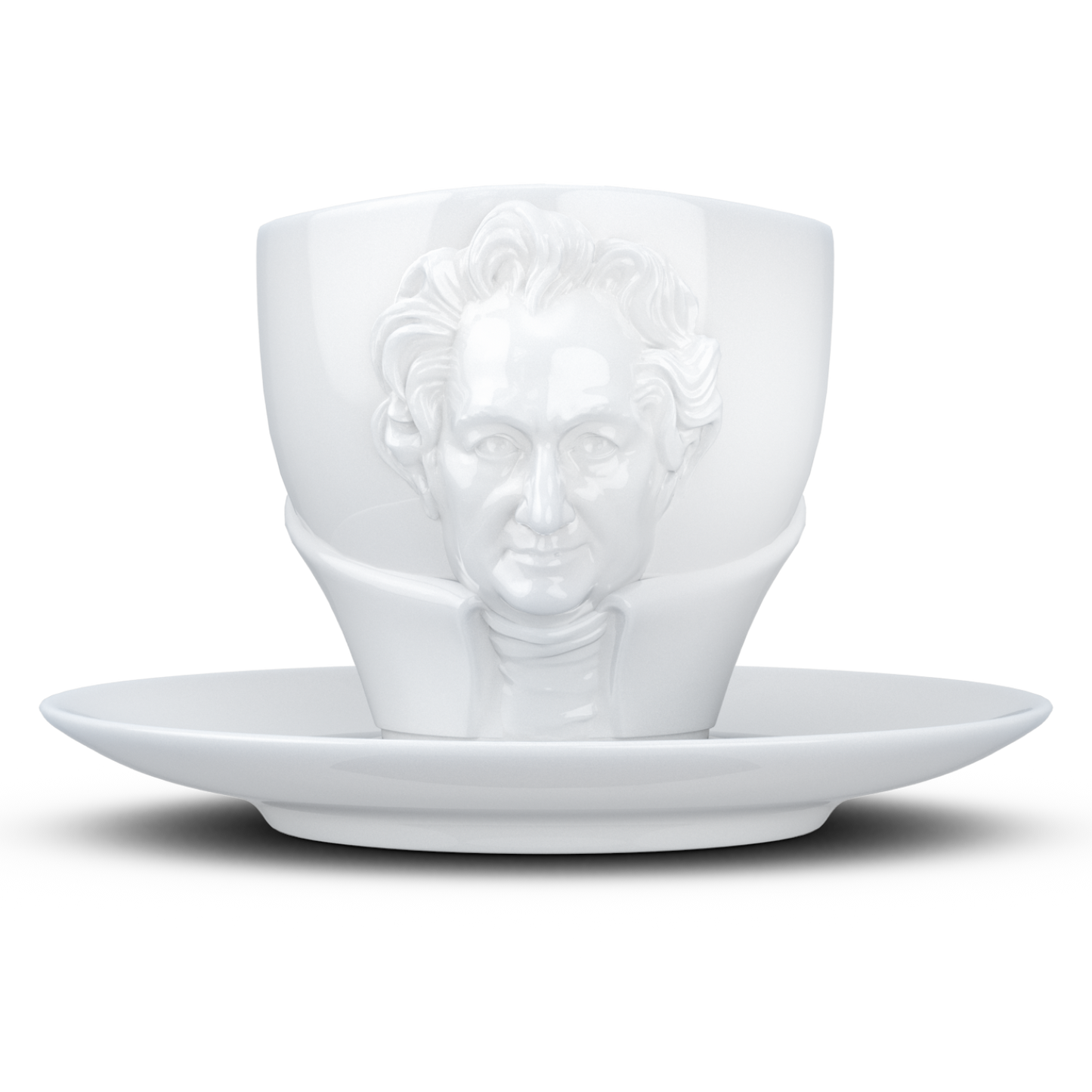 TV TASSE Henkeltasse große Kaffeetasse TALENT Porzellan weiß Fiftyeight Products
