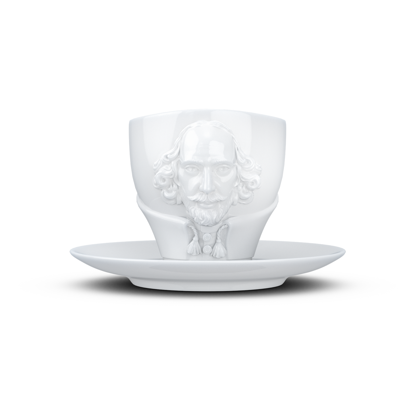 TV TASSE Henkeltasse große Kaffeetasse TALENT Porzellan weiß Fiftyeight Products