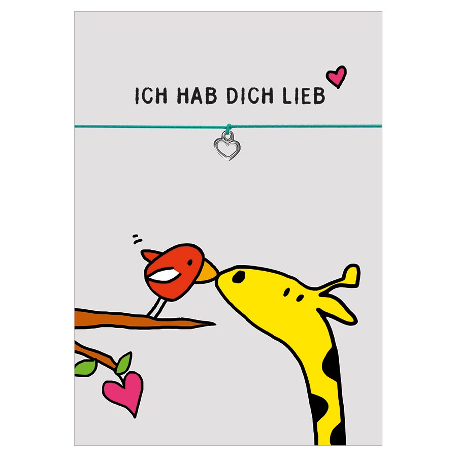 Armband " Ich hab Dich lieb" - Glücksschmiedin
