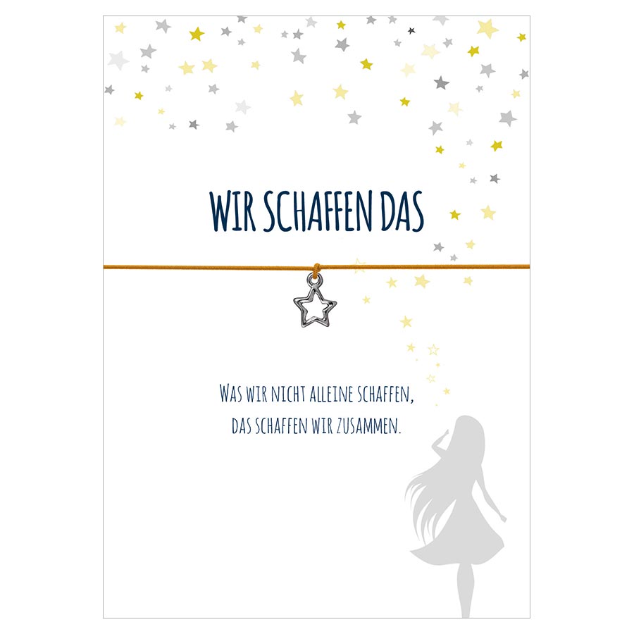 Armband " WIR SCHAFFEN DAS" - Glücksschmiedin