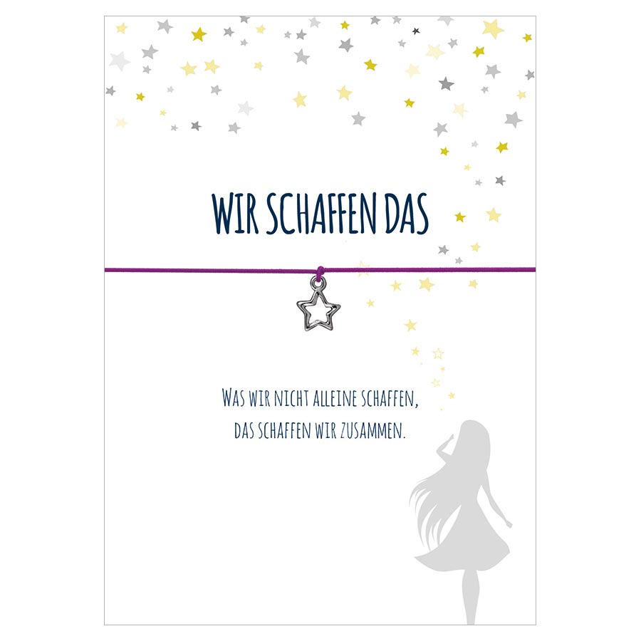 Armband " WIR SCHAFFEN DAS" - Glücksschmiedin