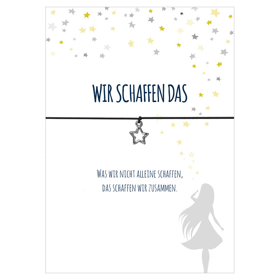 Armband " WIR SCHAFFEN DAS" - Glücksschmiedin