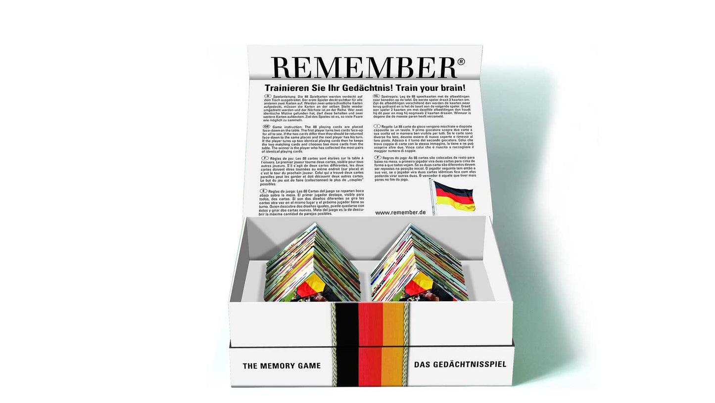 Gedächnisskarten Gedächtnisspiel "Deutschland Germany" 44 Kartenpaare - Remember