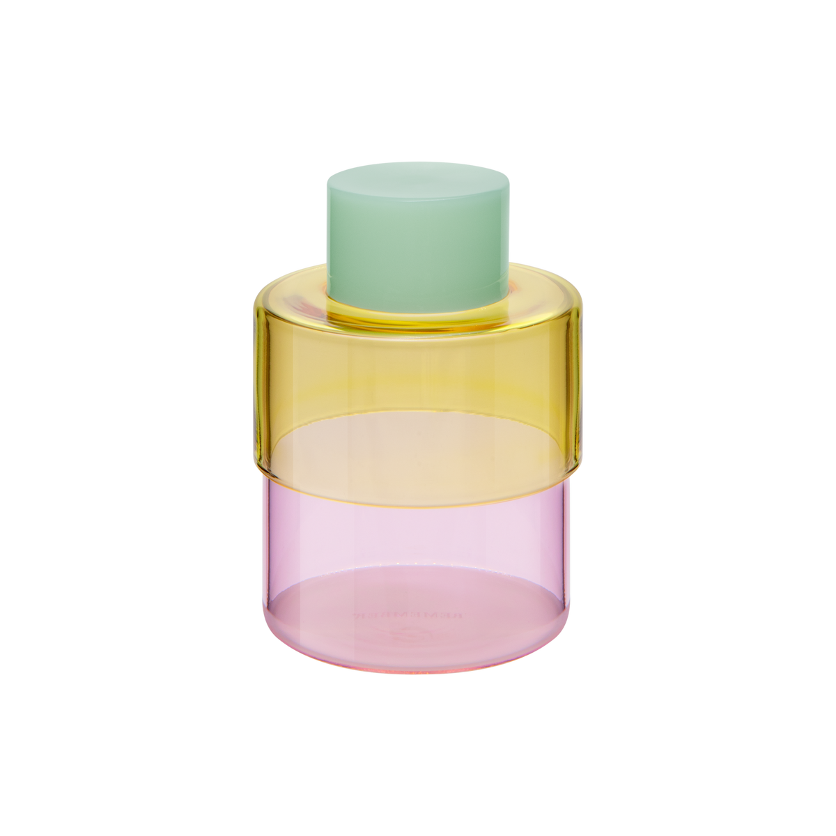 Glasdose Milou yellow-rose von REMEMBER