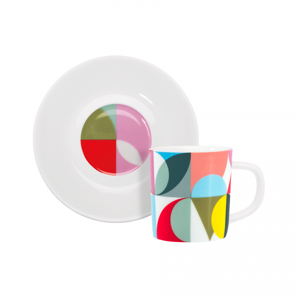 Espressotasse mit Unterteller in 3 Designs Ø 5,4/ 80 ml - Remember