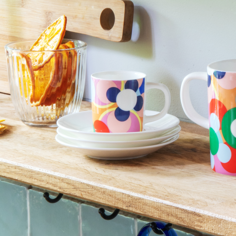 Espressotasse mit Unterteller in 3 Designs Ø 5,4/ 80 ml - Remember