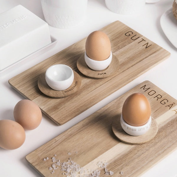 Eierbecher mit Unterteller "Morgääähn" - Räder Design