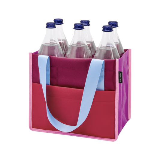 Flaschentasche 6 Fächer 100% Polyester Bottle Bag - Remember