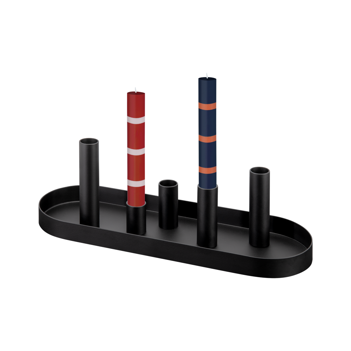 Magnetischer Kerzenhalter Luna oval black von REMEMBER