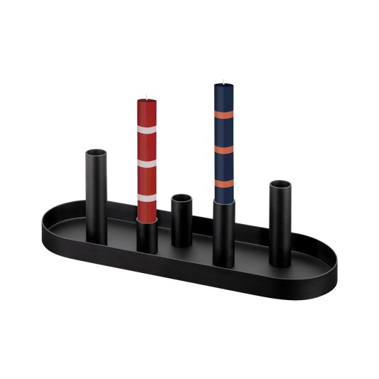 Magnetischer Kerzenhalter Luna oval black von REMEMBER