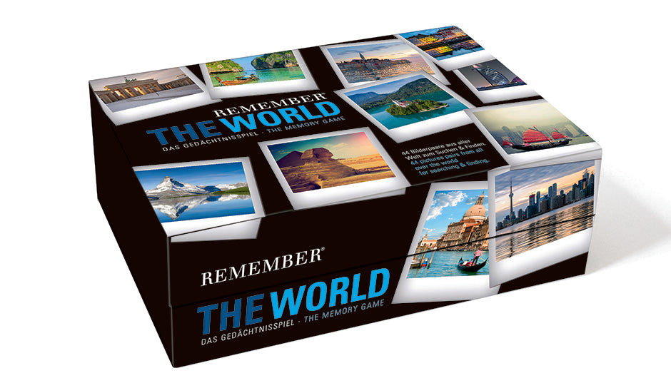 Gedächtnisspiel Remember 44 "The World" in der Magnetbox - Remember