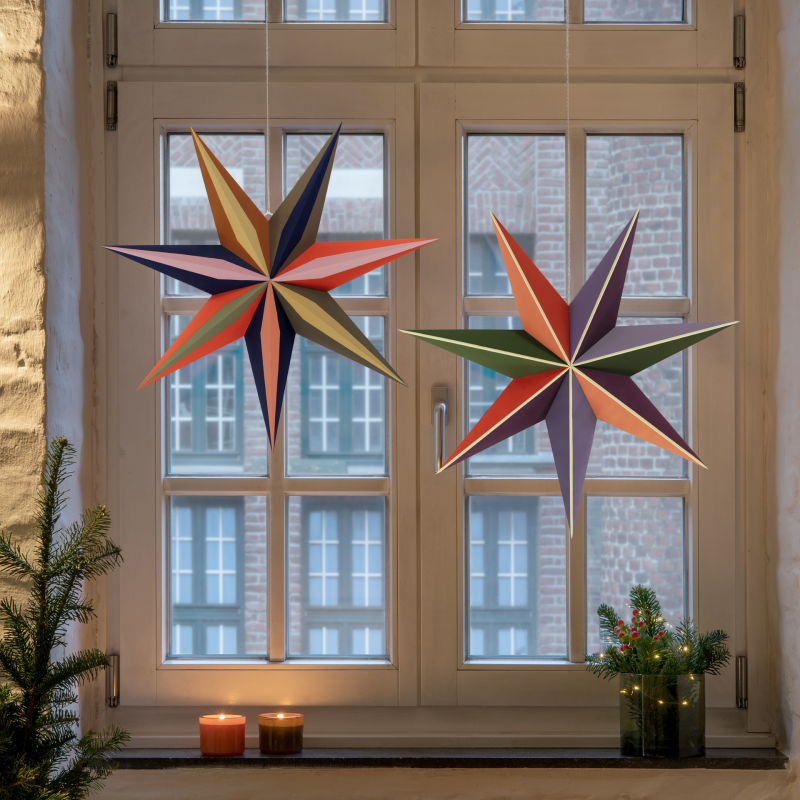 Papiersterne Fensterdeko Weihnachtssterne Ø 75 cm - Remember