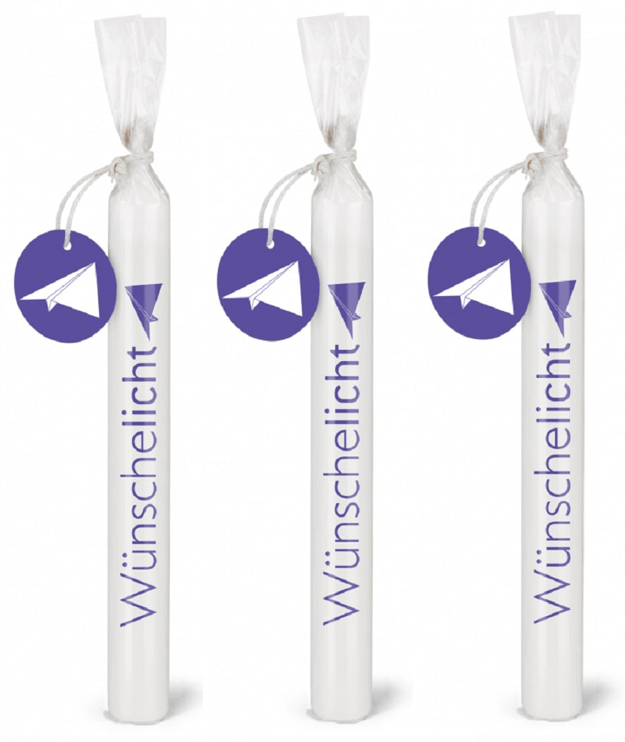 Wünschelicht-Kerzen 3er Set Bulla Design